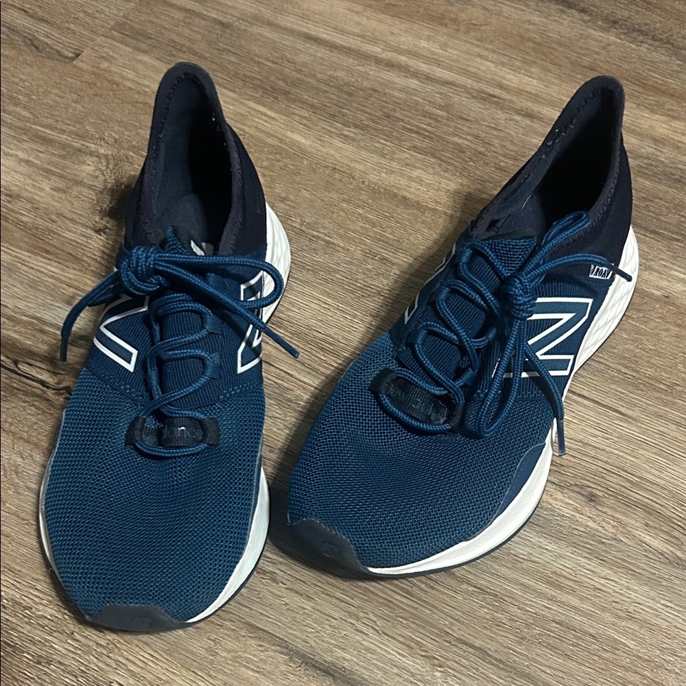 New Balance Navy and White Athletic Sneakers